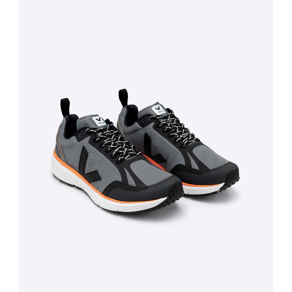 Veja CONDOR 2 ALVEOMESH CONCRETE Men's Running Shoes Black | CA 128GSO